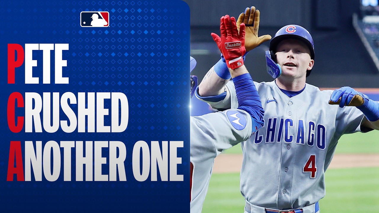 Pete Crow-Armstrong crushes a three-run home run for the Cubs! 🐻 (His 10th home run in June! 🔥)