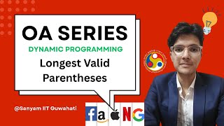 YouTube video 'Longest Valid Parentheses | OA Series |  Google OA Question'