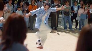 広瀬すず、日本橋で宮本恒靖とスーパープレー対決！？　三井不動産「三井のすずちゃん」新CM＋メーキング