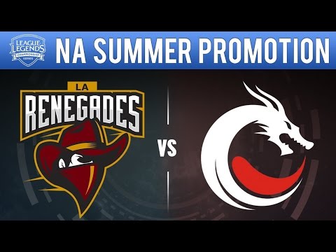 Renegades vs Dragon Knights - NA LCS Summer 2016 Promotion Game 2