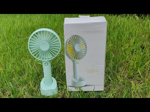 Sparin Portable mini fan handheld USB fan with 4 wind selections | green | RARA Video