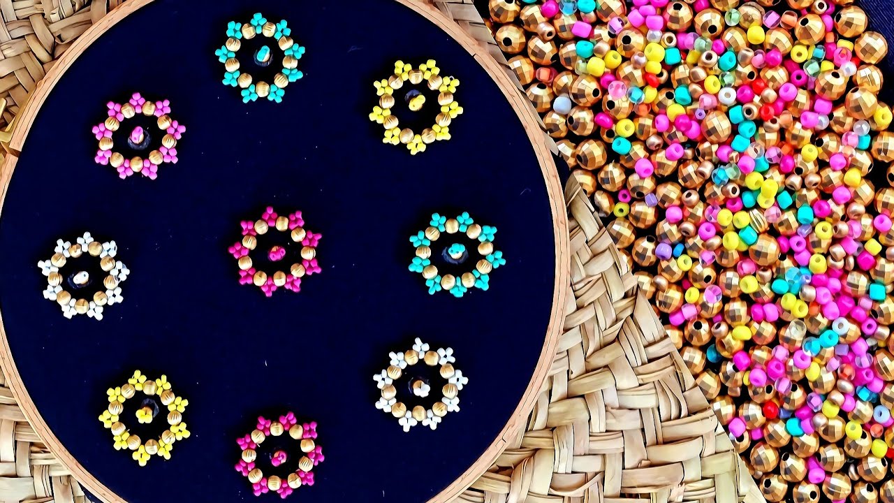 Designing and sewing a sample of a very beautiful flower to decorate clothes#diy