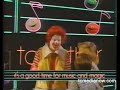 McDonald S Ronald McDonald And Friends McDonaldland Song 1986