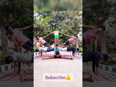 Yoga pyramid boys formation #yoga #deaf #fitness