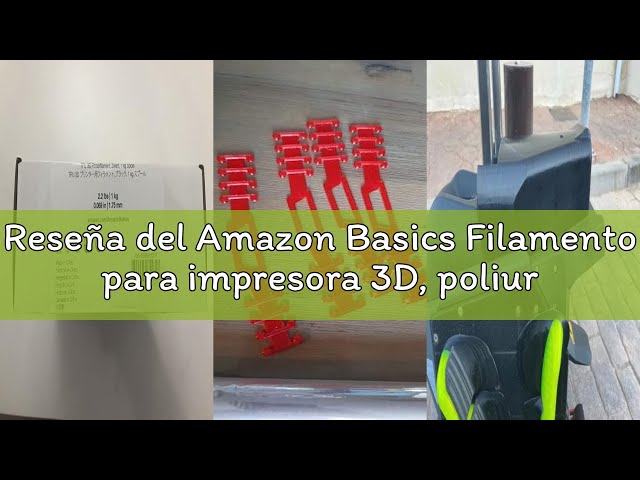 Vídeo relacionado con Amazon Basics Filamento para impresora 3D, poliuretano termoplástico (TPU), cinta de 1 kg (2.2 libras), 1.75 mm, negro