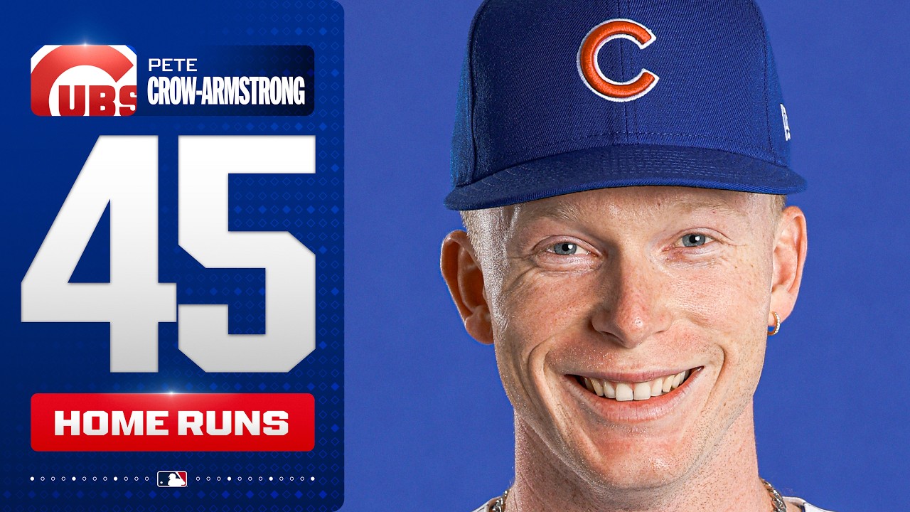 NO. 45! Pete Crow-Armstrong is tied with Kyle Schwarber for the Major League lead in home runs! 😳