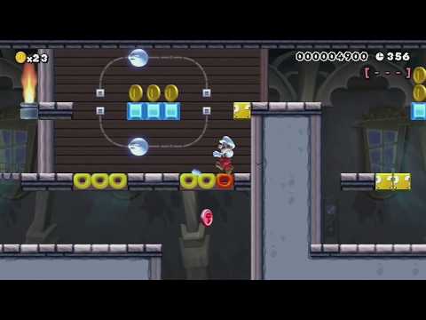 WORLD 3-4　～てれやなテレサの オバケやしき～ by シュン - Super Mario Maker - No Commentary 1bo