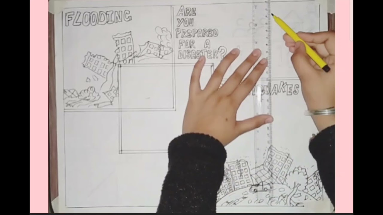 disaster management poster making 😘