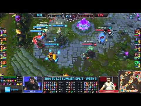 MIL vs CW - 2014 EU LCS Summer Split W3D2 [Highlights]