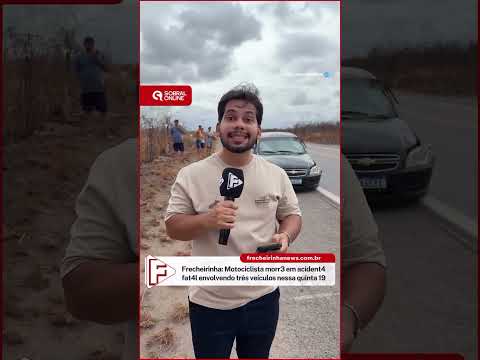 Motociclista perde a vida em ac1dente envolvendo 3 veículos em Frecheirinha, Ceará.