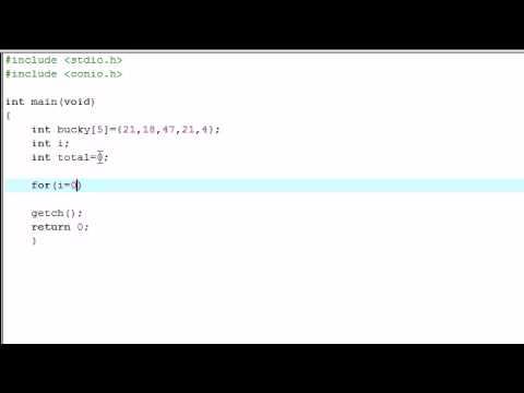 C Programming Tutorial 15 Simple Array Program
