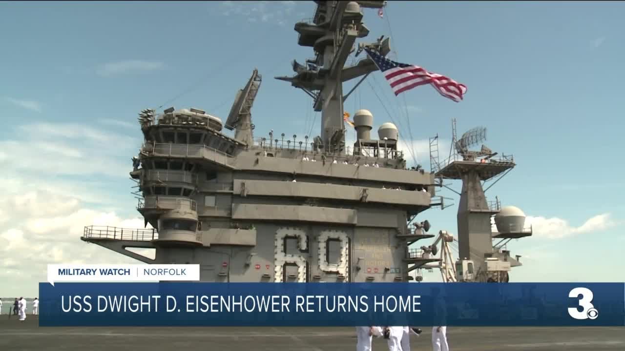 USS Dwight Eisenhower returns home