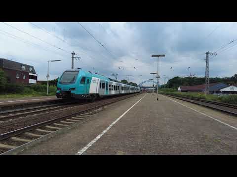 Eurobahn Flirt as RB60 to Hengelo stops at  Salzbergen.