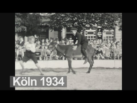 Köln 1934 - Freiluftzirkus in Lindenthal - Esel-Rodeo - Kamera: Wilhelm Pick