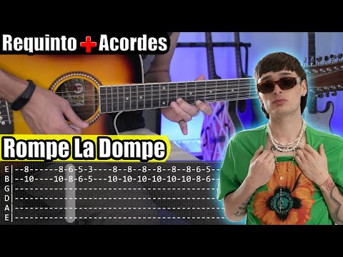 Rompe La Dompe - Peso Pluma x Junior H, Oscar Maydon - Requinto + Acordes | TABS | Tutorial Guitarra