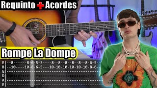 Rompe La Dompe - Peso Pluma x Junior H, Oscar Maydon - Requinto + Acordes | TABS | Tutorial Guitarra