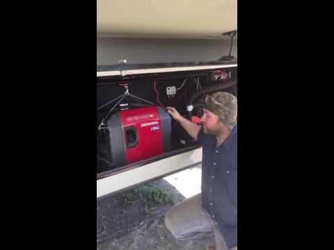 Mounting generator in camper
