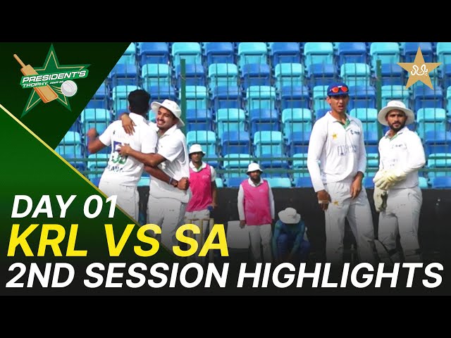 2nd Session Highlights | KRL vs Sahir Asst | President Trophy | Day 1 | NSK, Karachi | M2V1K