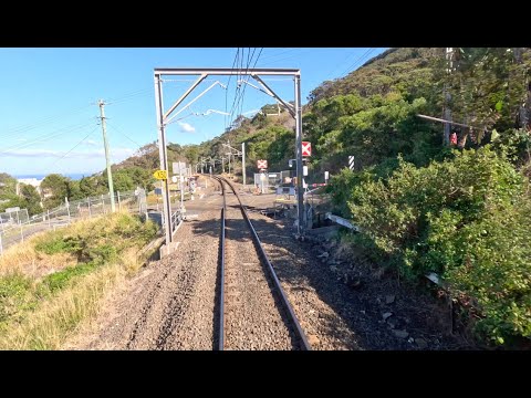 Cab View On A 6,000t Grain Train Along The South Coast Line (Sydney To Thirroul) - 4K