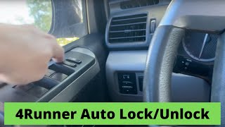 How to disable/enable auto door lock/unlock on Toyota 4Runner (5th gen, may work on others) for Free