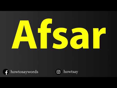 How To Pronounce Afsar
