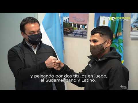 El intendente Watson recibió al boxeador varelense Junior Zárate