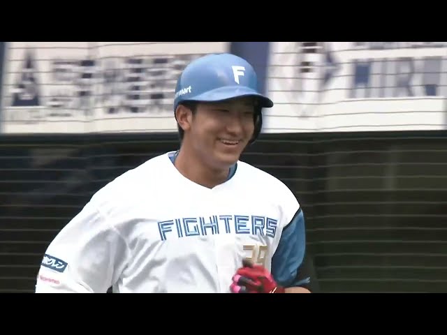 【ファーム】豪快に運んだ!! ファイターズ・有薗直輝 レフトスタンドへ今シーズン第4号ホームラン!!  2024年6月13日 北海道日本ハムファイターズ 対 埼玉西武ライオンズ