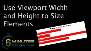 Use Viewport Width and Height to Size Elements