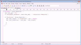 jQuery Tutorial - 46 - Character Counting Remaining on Textarea