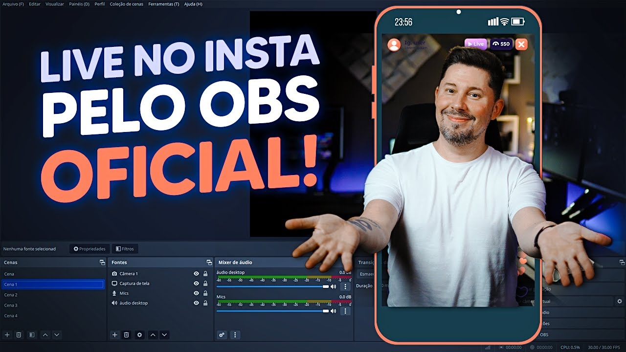 Como fazer LIVE no INSTAGRAM pelo OBS STUDIO de forma OFICIAL