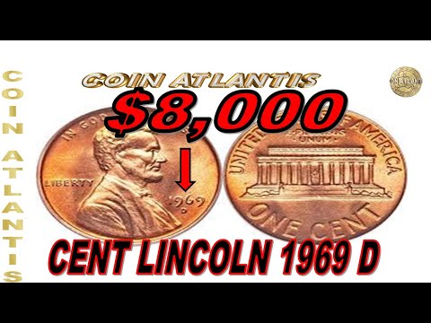 1969-D Lincoln Cent,PCGS has an estimated price tag of 67 at $8,000.