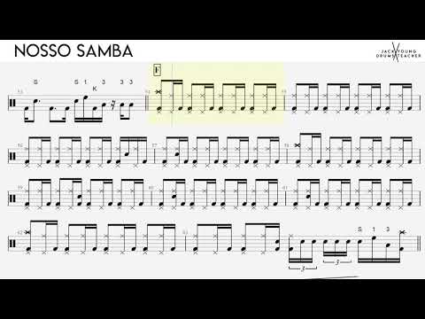 How to play Nosso Samba On Drums 🎵