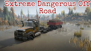 Extreme Dangerous Off Road Truck Driving Skill | Snowrunner Gameplay | 4x4 Offroad Gameplay