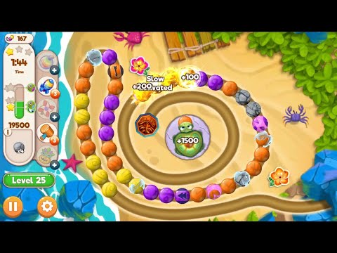 Marble Woka Woka Level-25 Hard Level | Bubble Shooter Color Match 3