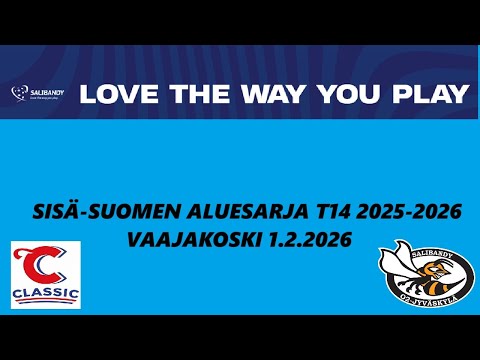 Sisä-Suomen aluesarja (T14) 1.2.2026 Classic T14 Valkoinen vs O2 JKL T14 Musta