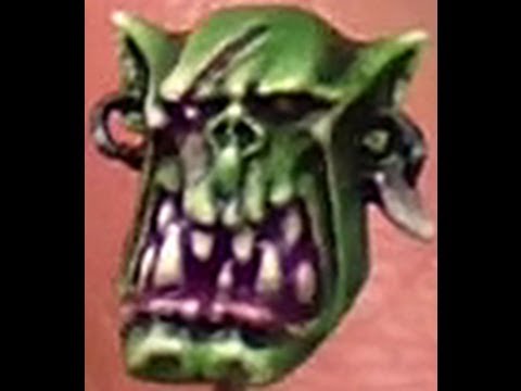 How to paint Ork face skin Full Painting Tutorial, stroke by stroke.