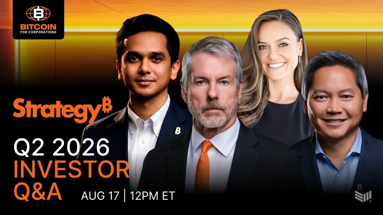 LIVE: Strategy ($MSTR) Investor Q&A feat. Michael Saylor & Phong Le