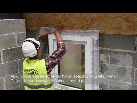 Kaip tinkamai sandarinti išneštą langą naudojant lipnią juostą?