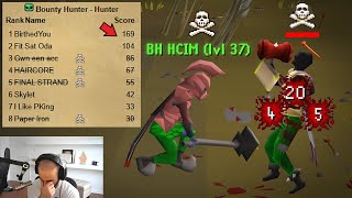The Sad State of the HCIM Bounty Hunter Hiscores