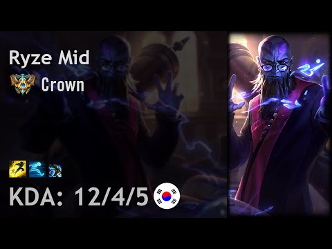 Ryze Mid vs Taliyah - Crown - KR Challenger Patch 6.17