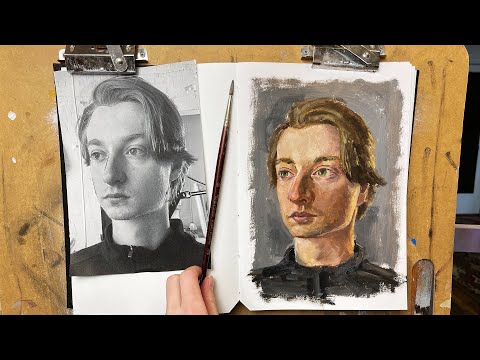 Live Portrait Painting Demo! FULL PROCESS!