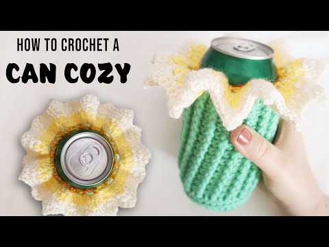 How to Make a Crochet Can Cozy | Easy & Quick Crochet Tutorial