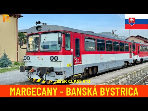 Cab Ride Margecany - Červená Skala - Banská Bystrica (Slovakia) train driver's view 4K