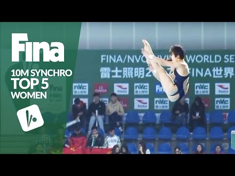 Top 5 Dives Women's 10m Synchro Final | FINA/NVC Diving World Series - Guangzhou 2017