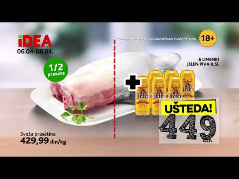 Uskršnja ponuda u IDEI - popust na prasetinu 6.04 - 8.04.2018.