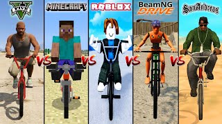 GTA 5 BMX vs Minecraft BMX vs Roblox BMX vs BeamNG drive BMX vs GTA SA BMX - WHICH IS BEST?