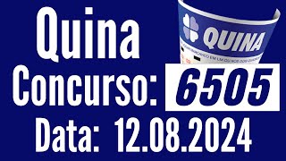 RESULTADO da QUINA 6504, Resultado Quina, QUINA de hoje, Quina 12/08,