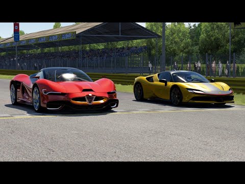 Alfa Romeo Furia vs Ferrari SF90 Stradale Fiorano at Monza Full Course