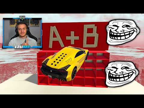 CARRERA TROLL MATEMÁTICA!! - NO ERES MÁS LISTO!! - CARRERA TROLL (GTA V ONLINE) - Kosi023