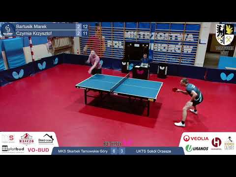 2 Liga Mężczyzn: MKS Skarbek Tarnowskie Góry - UKTS Sokół Orzesze (Stół 1)